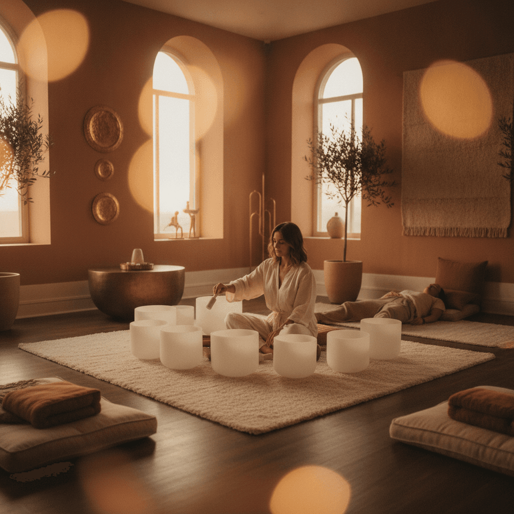 A traditional oud being played, symbolizing the rich history of Arabic Maqam music for emotional wellness. Soul Art Dubai, founded by Larissa Steinbach, integrates ancient practices into modern sound healing experiences.