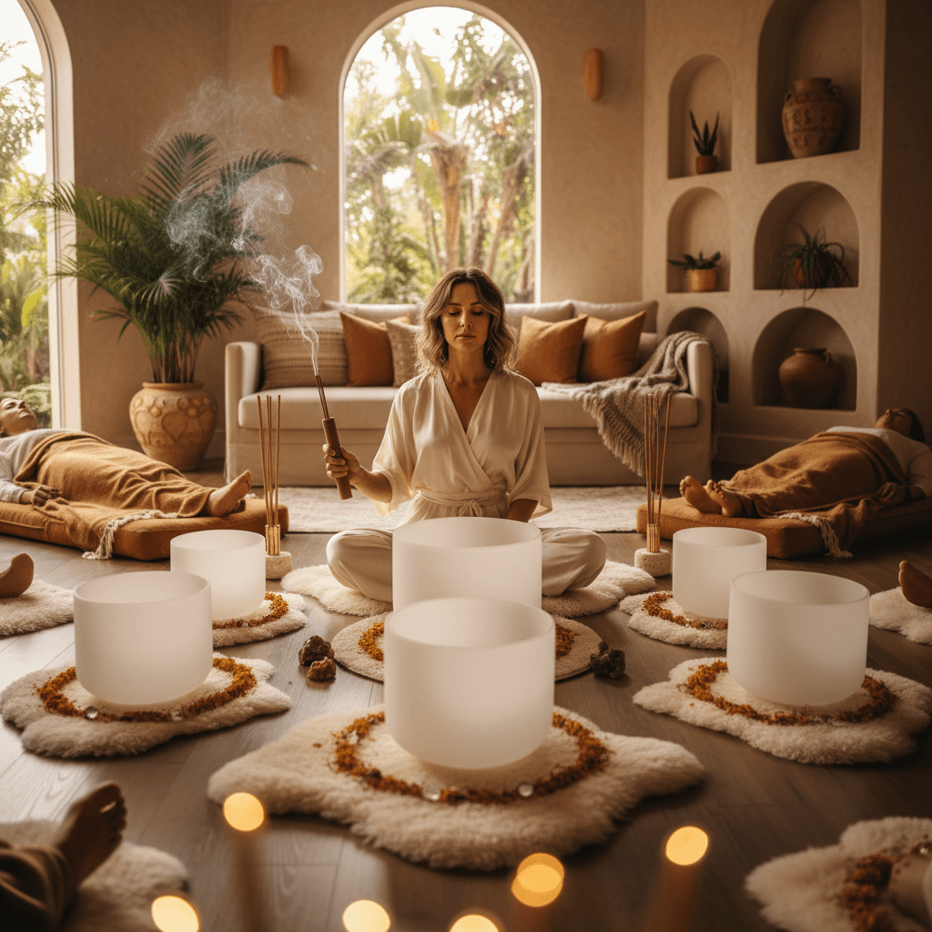 A person meditating with high-quality over-ear headphones, illustrating deep focus and calm, branded with Soul Art and Larissa Steinbach for optimal wellness experiences.