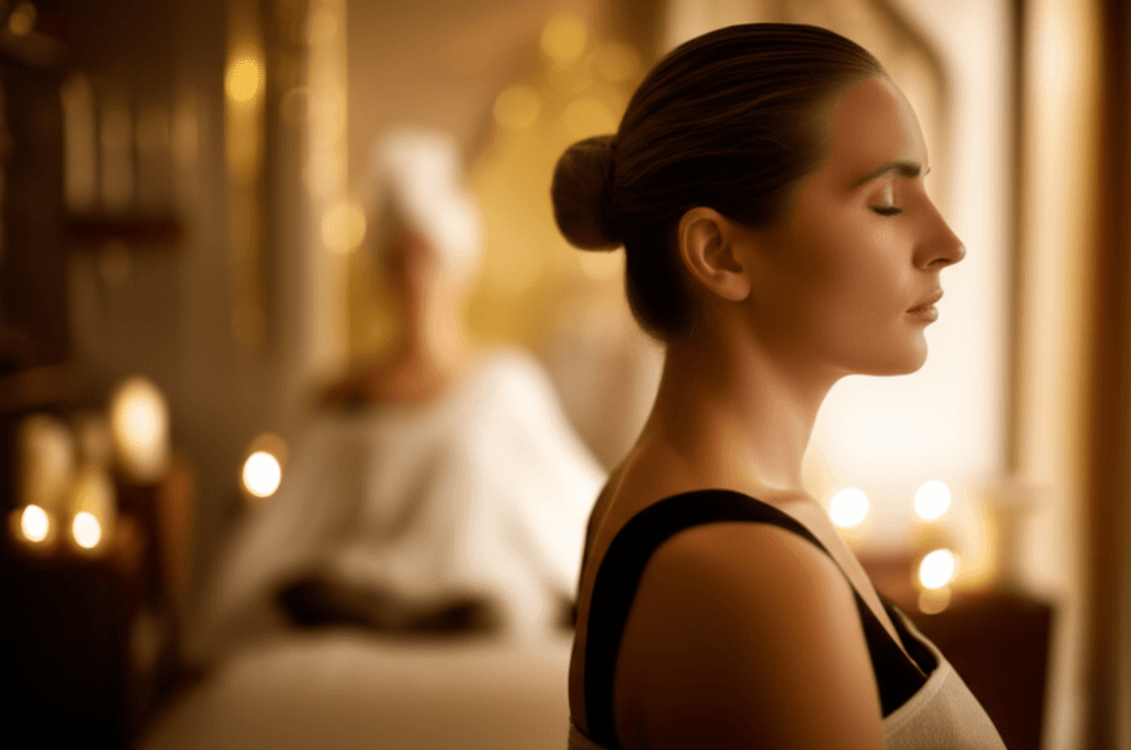 A person meditating surrounded by gentle light, representing brain fitness and cognitive vitality supported by Soul Art and Larissa Steinbach's sound exercises for aging minds.