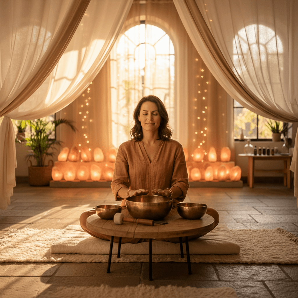 Zwei Ersthelfer im Einsatz, symbolisch unterstützt durch sanfte Klangwellen; ein visuelles Statement für die Bedeutung von Soul Art und Larissa Steinbach im Bereich des Sound-Wellness für Stressmanagement.