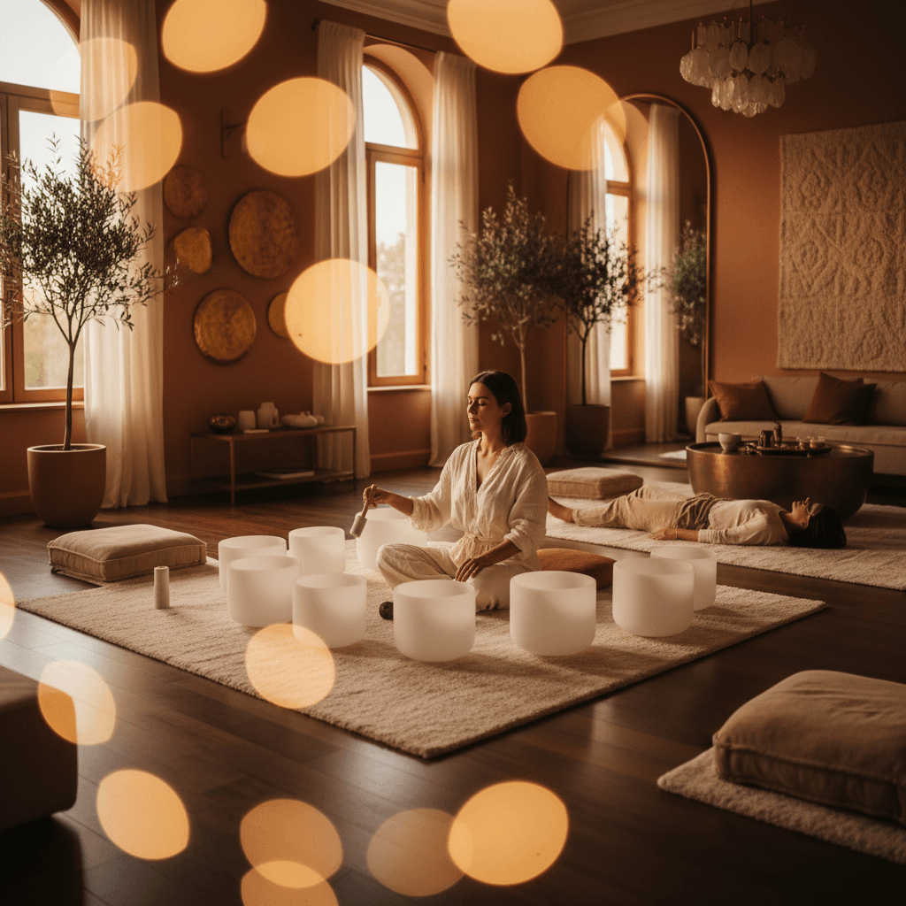 A tranquil scene of a frog perched on a lily pad amidst lush greenery, embodying the peaceful essence of water creature sounds explored at Soul Art by Larissa Steinbach.