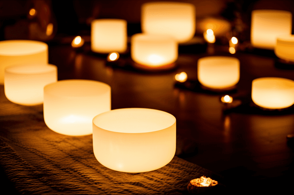 Larissa Steinbach guiding a serene sound wellness session at Soul Art, offering a holistic approach to hypertension management through deep relaxation and stress reduction.
