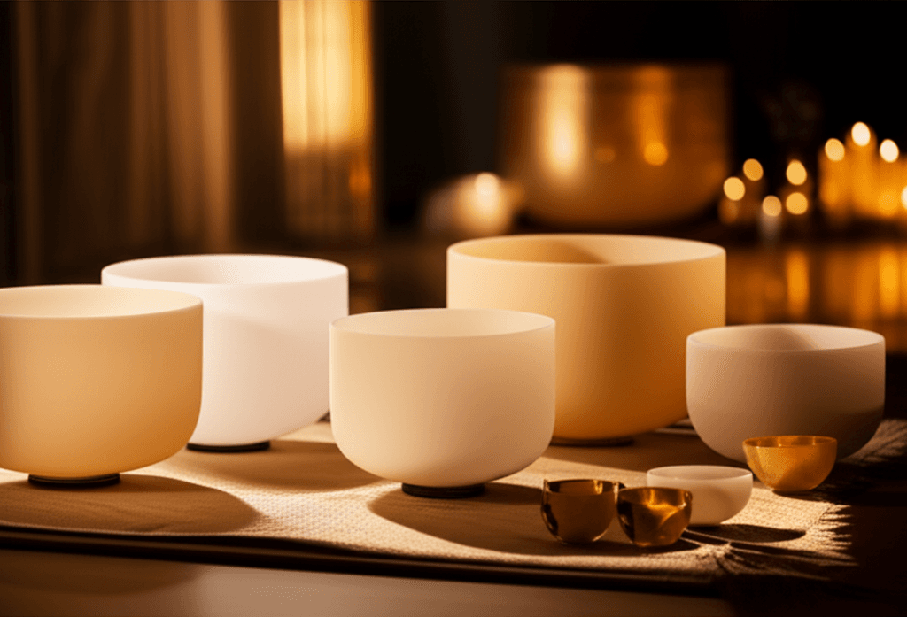 A person's hands gently touching a crystal singing bowl, emanating calming vibrations. Soul Art Dubai and Larissa Steinbach blend ancient wisdom with modern neuroscience for holistic wellness, supporting individuals exploring complementary approaches for conditions like Parkinson's disease.