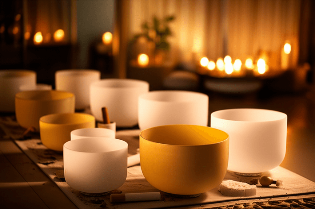 Larissa Steinbach's Soul Art studio blends sauna heat and resonant sound for holistic wellness and deep relaxation, enhancing mind-body synergy in a tranquil setting.