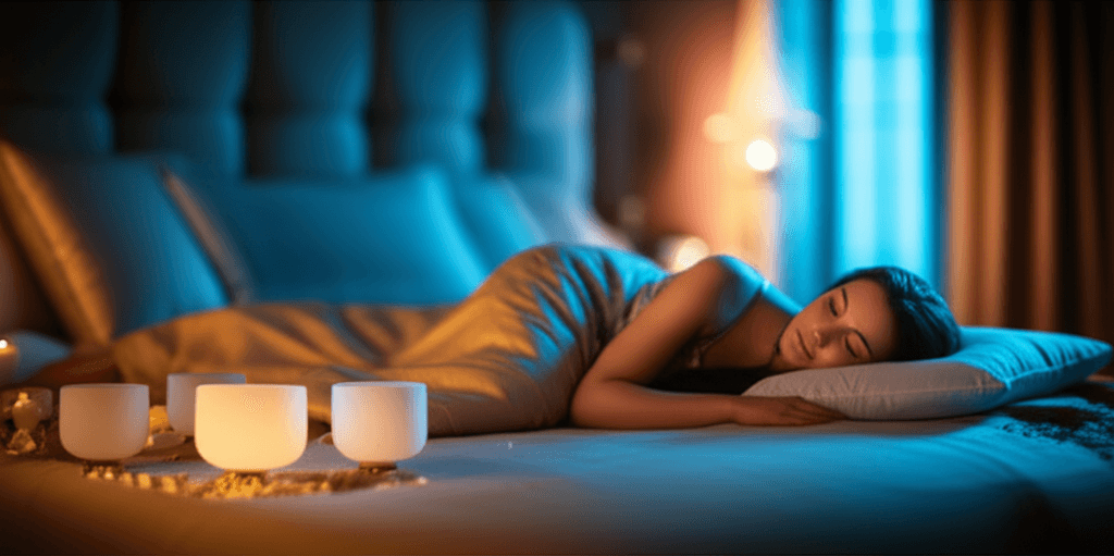 A tranquil image depicting serene slow-wave sleep, enhancing memory consolidation, experienced at Soul Art Dubai, guided by Larissa Steinbach.