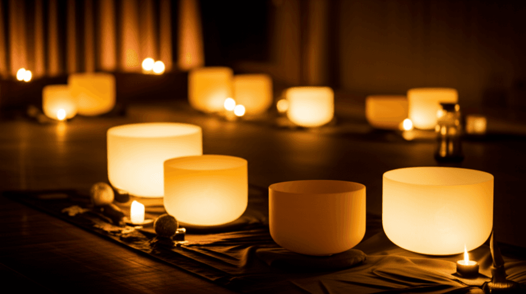 Larissa Steinbach von Soul Art Dubai leitet eine Klang-Meditationssitzung, die das Wohlbefinden bei Parkinson-Sprachtherapie unterstützen kann, um die Lebensqualität zu verbessern.
