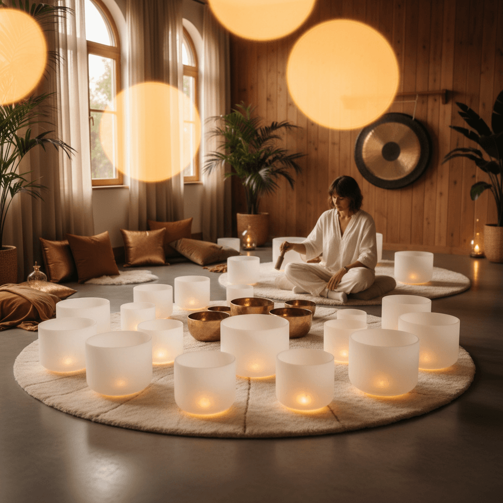 A couple holding hands, their wedding rings prominent, symbolizing recommitment and love, enhanced by the calming practice of sound wellness at Soul Art Dubai led by Larissa Steinbach.