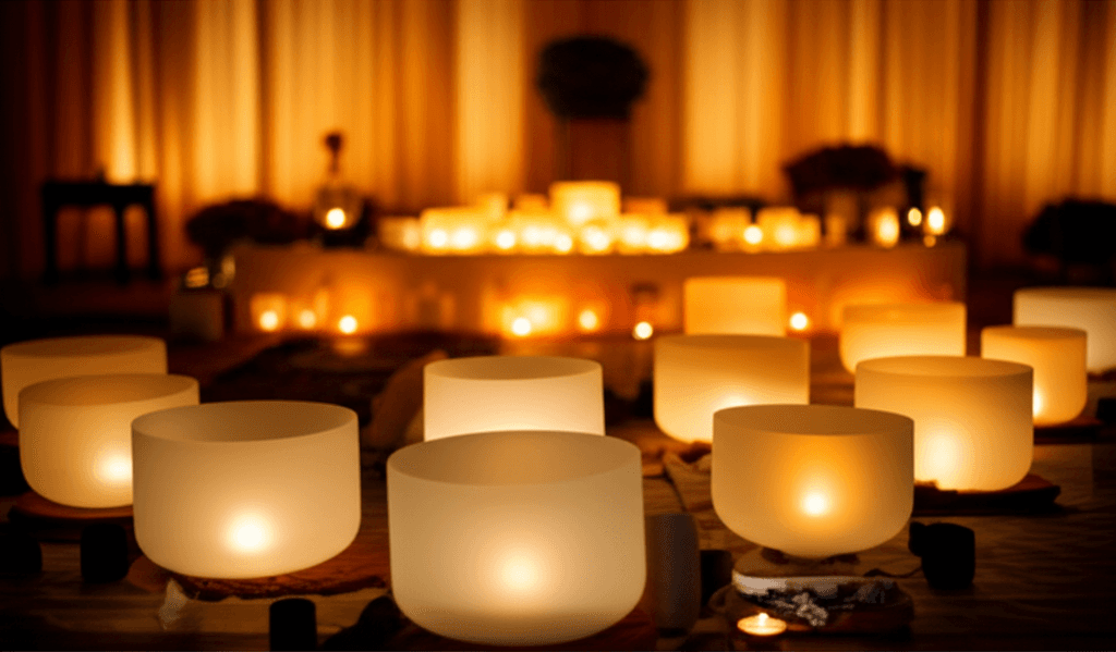 Larissa Steinbach von Soul Art demonstriert die Wim Hof Methode, unterstützt durch beruhigende Klangschalen, für tiefes Wohlbefinden und innere Resilienz.